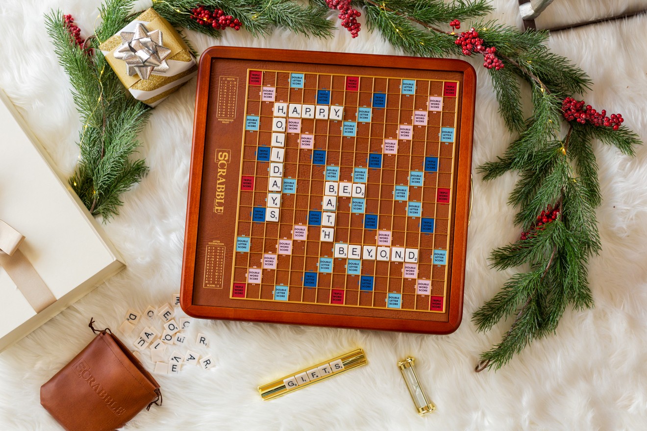 Extra Special Holiday Gifts from Bed Bath and Beyond, Deluxe edition Scrabble Board | Extra Special Holiday Gifts from Bed Bath and Beyond by popular Los Angeles life and style blogger, Laura Lily: image of a Bed Bath and Beyond Scrabble board. 