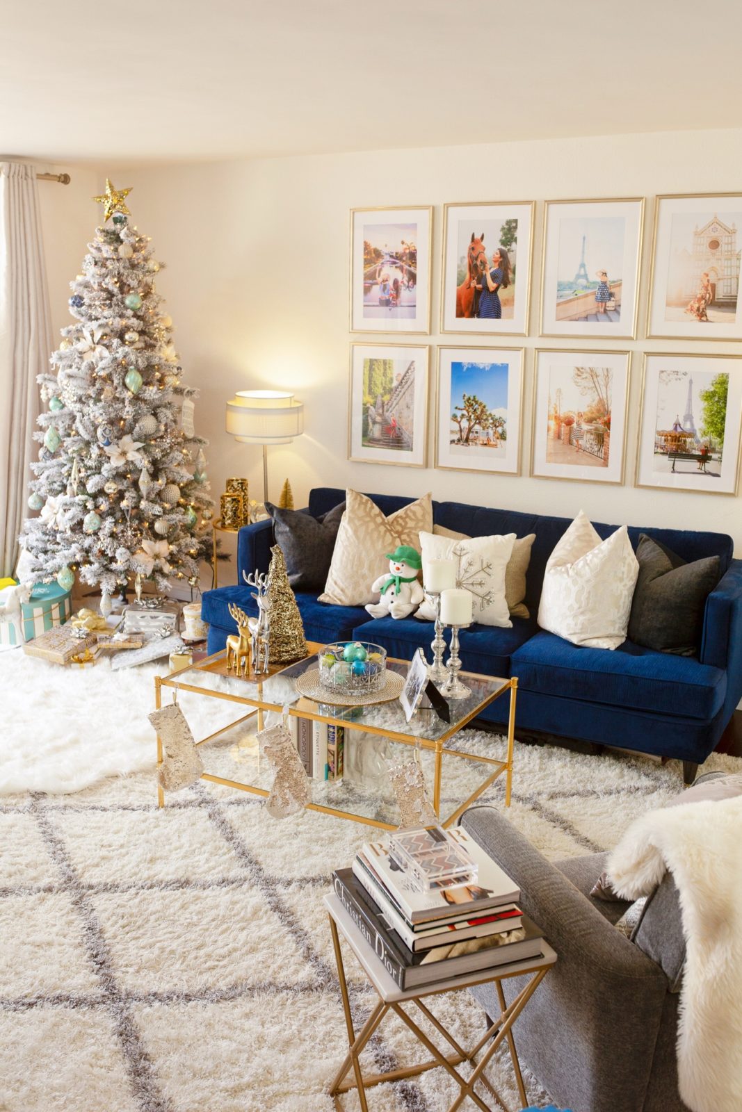 Holiday Home Decor by Home Decor Blogger Laura Lily, Christmas Decorating Ideas, | Holiday Home Decor 2019 by popular Los Angeles life and style blogger, Laura Lily: image of a living room decorated with holiday decor.