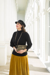 One Velvet Pleated Skirt, Two Ways by Los Angeles Fashion Blogger Laura Lily, Velvet SheIn Pleated Skirt,
