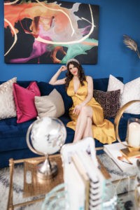 How to Upgrade Your Living Room on a Budget with Z Gallerie: 5 Essential Tips by Home Decor Blogger Laura Lily , Z Gallerie Abstract Artwork