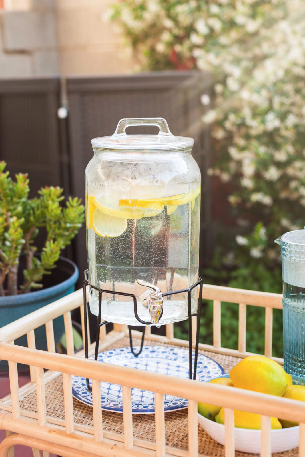 Patio Decor Ideas with Bed Bath & Beyond by Home Decor Blogger Laura Lily, Glass Beverage Dispenser,