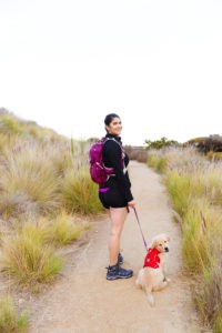 Hiking in Backcountry by Lifestyle Blogger Laura Lily, Salomon Hiking Boots, Osprey Hiking Backpack, Ruffwear Hiking Gear for Dogs,