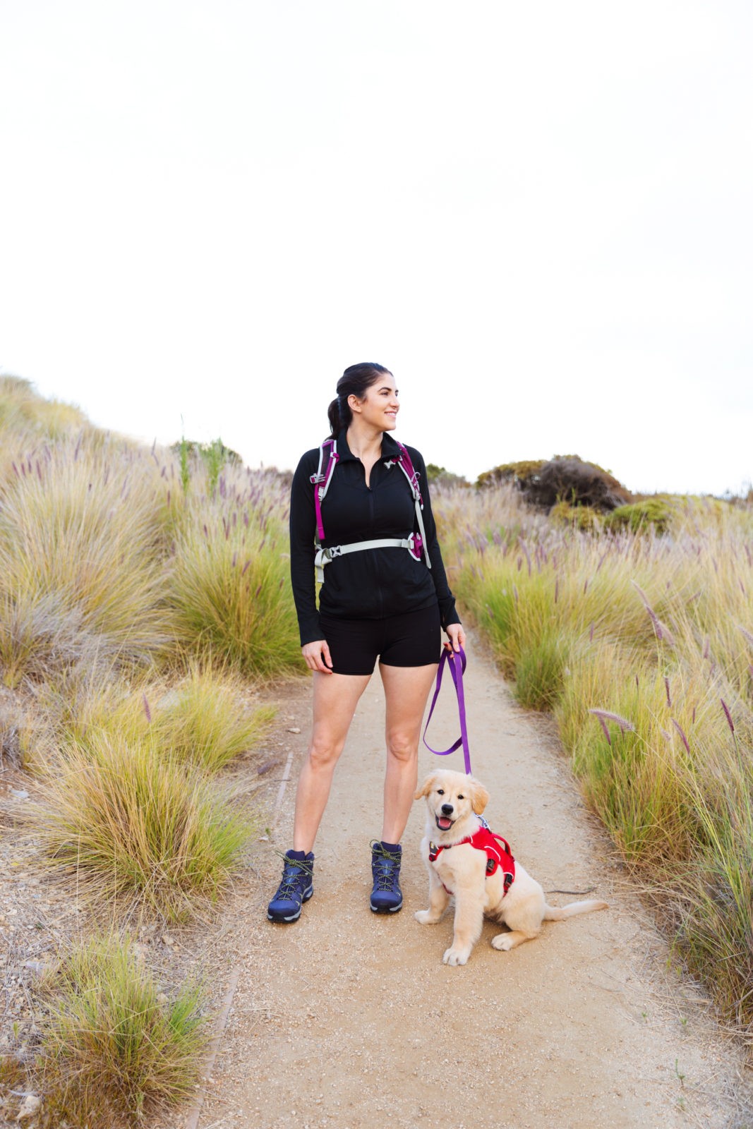 Hiking in Backcountry by Lifestyle Blogger Laura Lily, Salomon Hiking Boots, Osprey Hiking Backpack, Ruffwear Hiking Gear for Dogs,