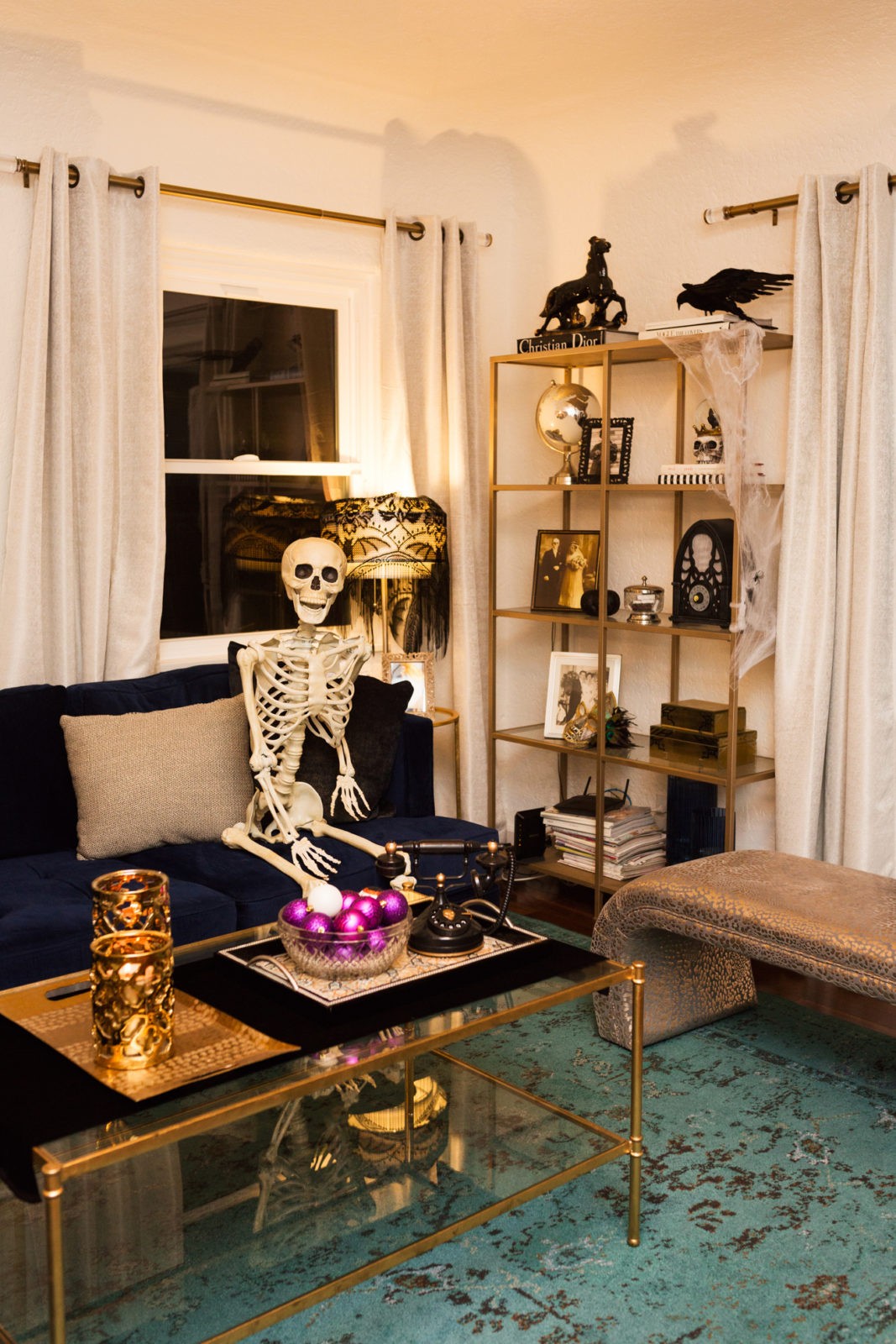 Chic Halloween Decor Ideas by Home Decor Blogger Laura Lily, Bed Bath & Beyond Halloween Decor, Adult Halloween Decor,