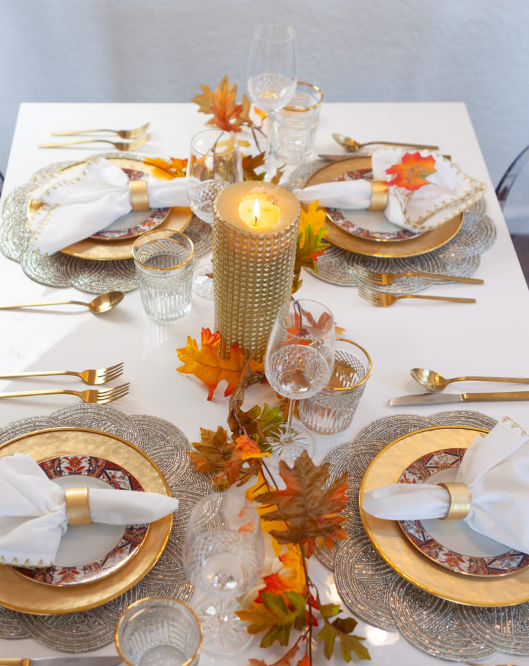 How to Create an Elegant Thanksgiving Table Setting - Laura Lily