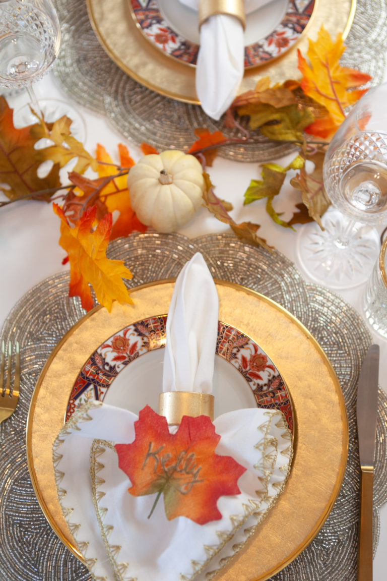 How to Create an Elegant Thanksgiving Table Setting - Laura Lily