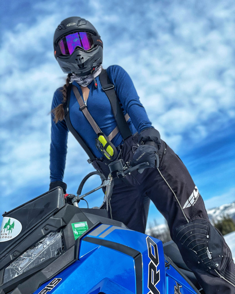 Snowmobiling and Skiing in Wyoming: What I Packed to Stay Warm with Backcountry by Travel Blogger Laura Lily, Snowmobiling in Togwotee