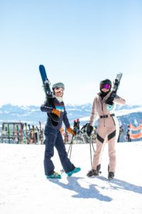 Backcountry Cyber Monday Sales, Jackson Hole, Four Seasons Jackson Hole, Meag The Egg, Laura Lily travel Blogger, Mackage pink ski suit,