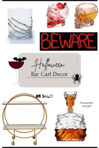 Halloween Bar Cart Ideas and Gifts by Home Decor Blogger Laura Lily, Z Gallerie Russo Bar Cart,