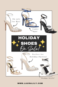 Holiday Shoes On Sale! by Fashion Blogger Laura Lily, embellished holiday shoes, shoes under $100, Shoes Under $50