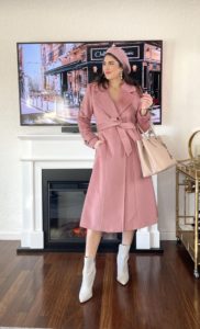 pink monochrome spring outfit idea inspired by Emily in Paris by Fashion Blogger Laura Lily,
