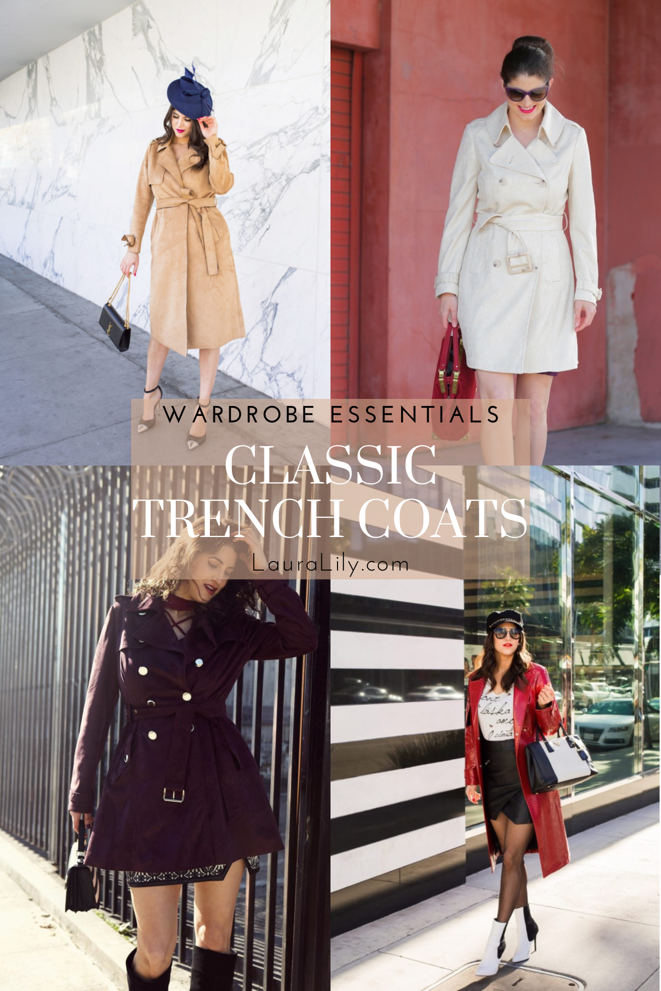 Classic Trench Coats, wardrobe essentials, Fashion Blogger Laura Lily, Spring Style,