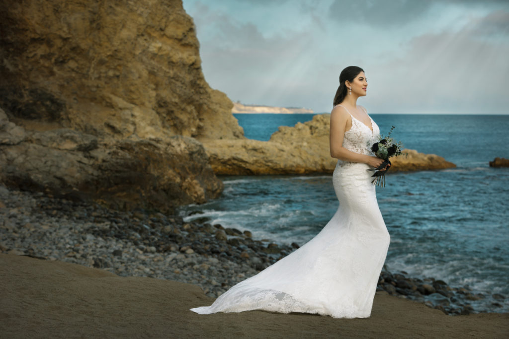 Lace Wedding Dresses by Fashion Blogger Laura Lily, Los Angeles Wedding Photographer Yuki Photo, Best Wedding photo locations in Rancho Palos Verdes, Adrianna Papell Wedding gowns,